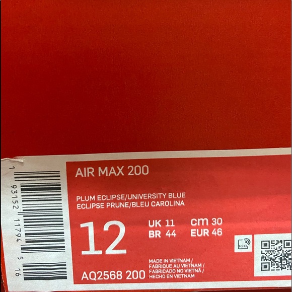 Nike Air Max 200 Plum Eclipse Brown Men’s Sneakers - Picture 10 of 10